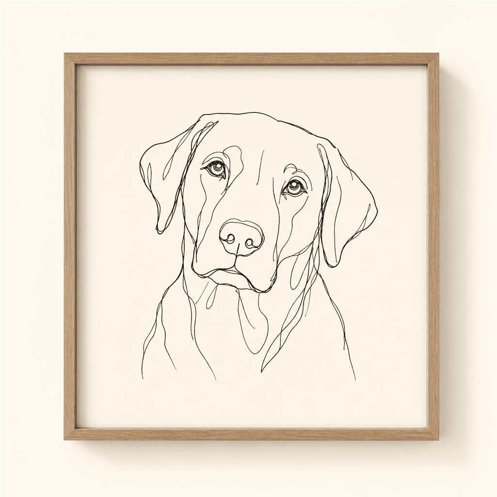 Custom Pet Portrait, Hand-Drawn Digital